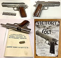 Colt M1911 Nickel/Holz - Denix-Replika