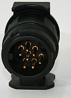 1 x PKW Anhänger Trailer Strom Elektrik Stecker Adapter: 13/7pol von PKW NEU 13 polig > Alt 7 polig