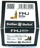 100 Stück S&B | Sellier&Bellot Geschosse #2907 | 7,62* .303 Brit, Dia .311 7,92 - 123grs / 7,97g FMJ