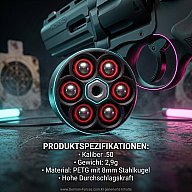 25 Stück Cal.50 Spezial-Projektile f. Umarex HDR50 / TR50 | 2.9g PETG + 8mm Stahlkugel