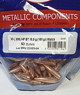 PPU Geschosse HP Match, Kal .30-- 168 gr