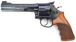 Revolver Smith & Wesson Modell 586-4, Kaliber .357Magnum, Weaverschiene, Koffer