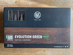 RWS 9,3x62 Evolution Green 11,9g/184grs. - 37 Jagdpatronen