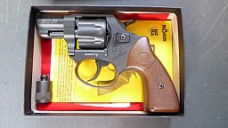 Älterer Signalrevolver von RÖHM Mod. Le Petit RG 56, Kal. 6 mm Flobert PTB Nr. 600 im Karton