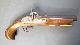 Älterer Nachbau einer kleineren Perkussions Pistole Hersteller JACOBI ISERLON Kal.45