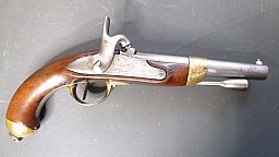 Alte Französische Perkussion Pistole M 22/61 S.ETIENNE, alles Nummerngleich