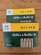 9,3x74R, 18,5 gr TM von S&B 32 Schuss