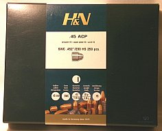 250 H&N .45ACP(.452Dia.) - 200 - SWC - verkupfert-HIGH-SPEED -250er Box