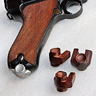 LUGER P.08 PARABELLUM MAGAZINBODEN aus HOLZ - NEU