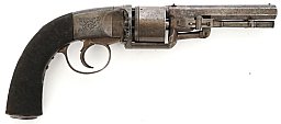 Perkussionsrevolver Harvey first model, Kaliber .42, Sammlerwaffe im Originalzustand, 1855