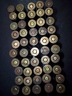 Konvolut 50 Hülsen S.m.K. rot WWII WK2 (MP38 u. 40 MG34 42 K98 P08 PPK Mauser Walther)