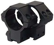 AluTech 2er Set - 30mm Ringmontage für 11mm Prismaschiene, mittlere Ausführung