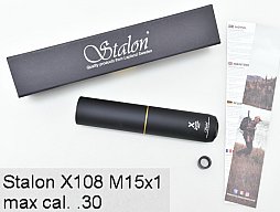 STALON Schalldämpfer / Silencer / SD Modell X108 für Kal. 6,5 - 7,62mm mit M15x1 Laufgewinde
