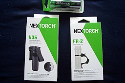 Nextorch Zubehör Taschenlampe, Holster, Akku und Führungshilfe