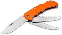BÖKER PLUS Jagdmesser 01BP0058 HL Triple Pocket Knife Messer + Säge + Aufbruchklinge | 440C Stahl