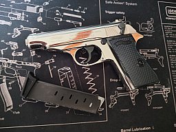 Walther PP Polished Chrome 9mm P.A.K