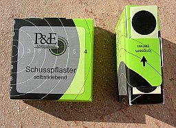 P & E - Schusslochpflaster 19 mm schwarz - 1.000 Schusspflaster im Spender
