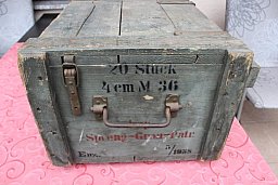Seltene Wehrmacht Munitions Kiste "20Stk. 4cm Flak M36" (Borfor)