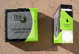 P & E - Schusslochpflaster 19 mm weiß - 1.000 Schusspflaster im Spender