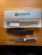 Böker Arbolito Hunter Stag Hirschhorn Jagdmesser (Böhler N695) – Neuwertig in OVP