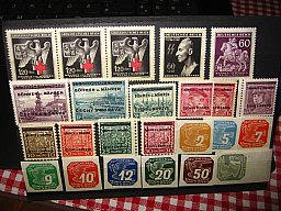 22x Deutsches Reich Böhmen und Mähren Postfrisch.
