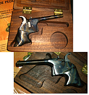 Davide Pedersoli Vorderlader Pistole Derringer Remington Rider Dark Perkussion Kaliber 4,5 mm