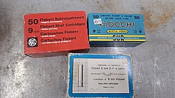 Munition Konvolut 9mm Doppelschrot Schrot Rundkugel Spitzkugel RWS Flobert Fiocchi