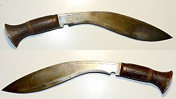 Kukri mit Holzgriff, Klinge 25,7 cm