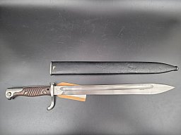 Bayerisches Seitengewehr 98/05 alter Art mit Feuerschutzblech & Stahlscheide, Simson & Co