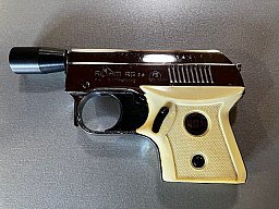 Röhm RG 3s verchromt, weiße Griffschalen PTB 32-69