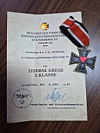 Urkunde und EK2, original, seltene Unterschrift, 20.Panzerdivision