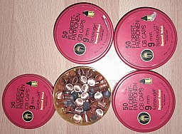 9mm Flobert Spitzkugelpatronen RWS