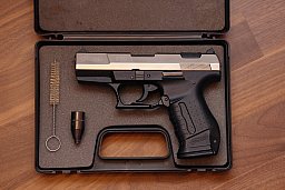Walther P99 Schreckschusspistole Metallschlitten vernickelt - Kal. 9mm P.A.K.