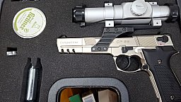 Walther P88 Competition CO2 Pistole 4,5mm .177 Umarex Diabolo mit Rotpunktvisier