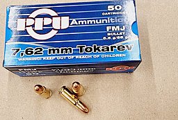 7,62 Tokarev/85grs A-147 PPU FMJ 50 Stk. # SSZ Berka