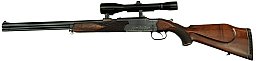 Bockbüchsflinte Voere Mod. 2121 Kufstein Parker-Ballard Kal. 222 Rem. u.12/76 Mag. mit Zielfernrohr