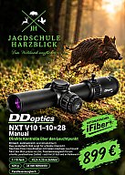 Drückjagdglas DDoptics 1-10x28, mit IFiber Leuchtpunkt, Neu