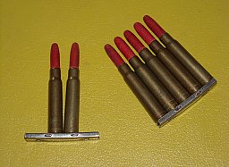 7 Stck. Platzpatronen 33 im Kal. 8x57IS