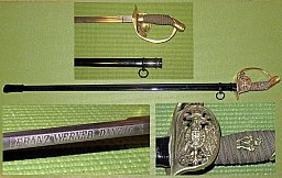 IOD 1889 Degen der Schutztruppen mit Klappscharnier (Ausgehstück)
