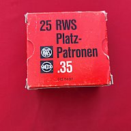 Alte RWS Knallpatronen Cal. 35, 25 Stück