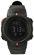 M-Tac® Taktische Uhr SCHWARZ mit Kompass - zum Wandern / Joggen usw.