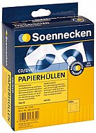 Soennecken CD / DVD Papierhüllen weiß Markenqualität 100 Stück Packung NEU