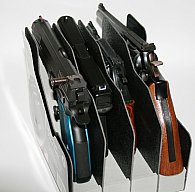 Kurzwaffenhalter / Pistolenhalter "Benchmaster" für vier (4) Pistolen | Leichtgewicht! Kunststoff