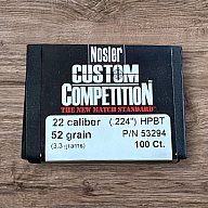 .224 52 gr HPBT Geschosse 100 Stück von Nosler Neu