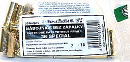 50 Stück S&B | Sellier&Bellot Wiederladehülsen S+B | .38 SPECIAL | Boxer ohne Zündhütchen V316352