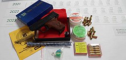 alte Fertigung, Röhm RG8 Kal. 8mm PTB 412 Beschuss II mit orig. Verpackung & Zubehör