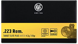 20 Schuss RWS TARGET ELITE PLUS RIFLE MATCH MUNITION .223 Rem. 69gr 4,5g SCORION #2411868 Patronen