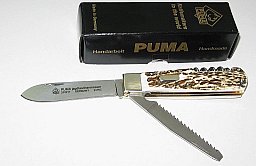 PUMA, Solingen Jagdtaschenmesser 3-tlg. mit Säge Neu/Ovp