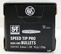 50 Stück NEUE RWS Geschosse - Speed Tip Professional .338 8,6MM 250gr 16,2g | hohe Präzision! HMK Na