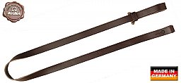 Gewehrriemen mit Knebel (Knebelriemen) schnell verkürzbar! Braun - LEDER | Länge: 105cm Breite: 20mm